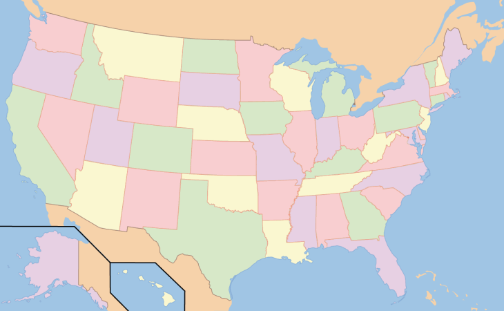 tejaknathe: estados de estados unidos