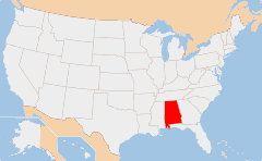 Alabama Mapa