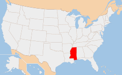 Mississippi Mapa