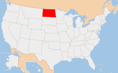 North Dakota Mapa